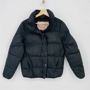 Hunter Black Puffer Down Winter Jacket Coat